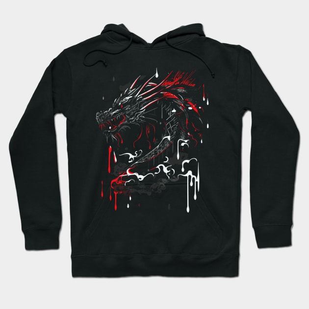 Japanese Tattoo China Mythology Hoodie by rhazi mode plagget